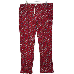 Vineyard Vines Christmas Lounge Sleep Pants Mens Size XL Red Print Cotton Loose